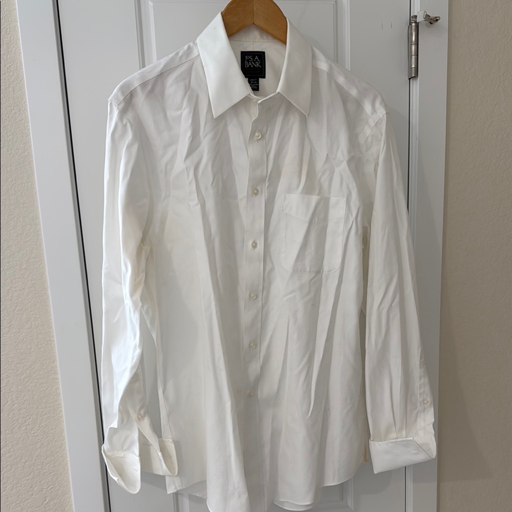 Jos. A. Bank White Dress Shirt Elegant Business Attire